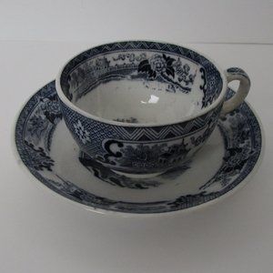 antique demitasse cup & saucer set